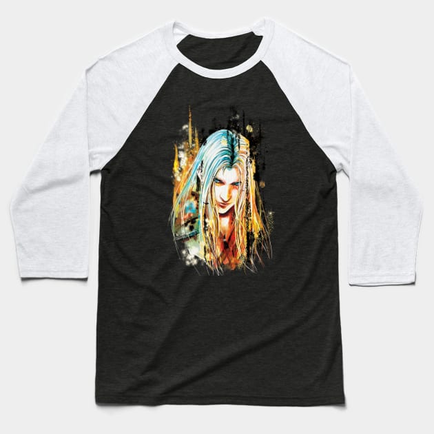 Sephiroth Baseball T-Shirt by kingcael